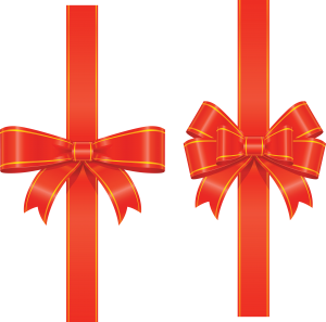 Gift red ribbon PNG image-5981